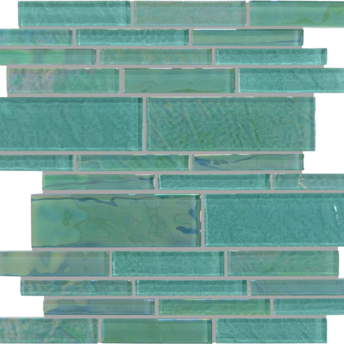 Treasure Greenstone Random Glass Mosaic Tile