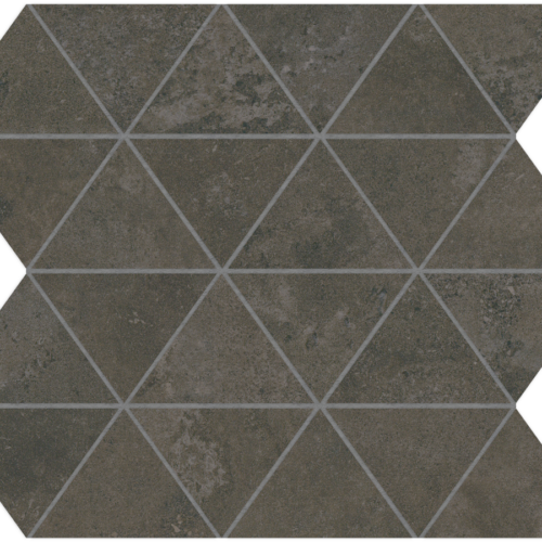 Conkreto Charcoal 12"x12" Rectified Porcelain 3" Triangle Mosaic Tile