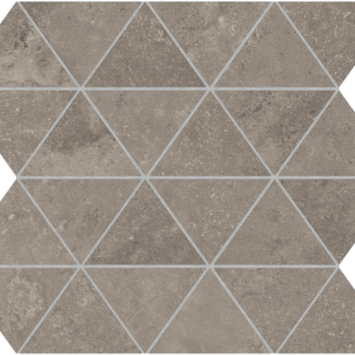 Conkreto Gray 12"x12" Rectified Porcelain 3" Triangle Mosaic Tile