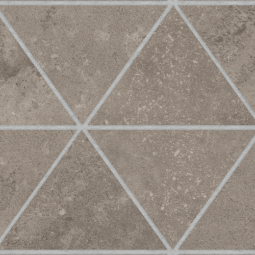 Conkreto Gray 12"x12" Rectified Porcelain 3" Triangle Mosaic Tile