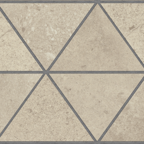 Conkreto Greige 12"x12" Rectified Porcelain 3" Triangle Mosaic Tile