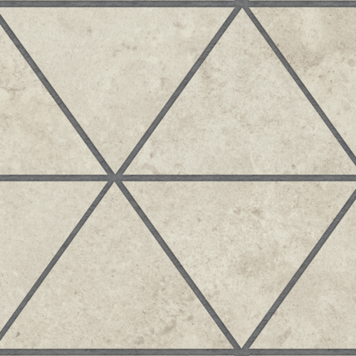 Conkreto White 12"x12" Rectified Porcelain 3" Triangle Mosaic Tile