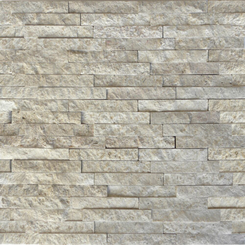 Tufa Limestone Mosaic Tile 58x4 Split Face Tumbled Gray White Beige Cream Indoor Floor Wall Backsplash Tub Shower Vanity QDIsurfaces