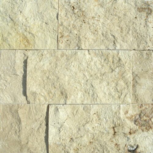 Walnut Travertine Split Face Tile 6 x Random Length 2 Tan Brown Beige Cream Gray White Indoor Outdoor Wall Backsplash Tub Shower Vanity